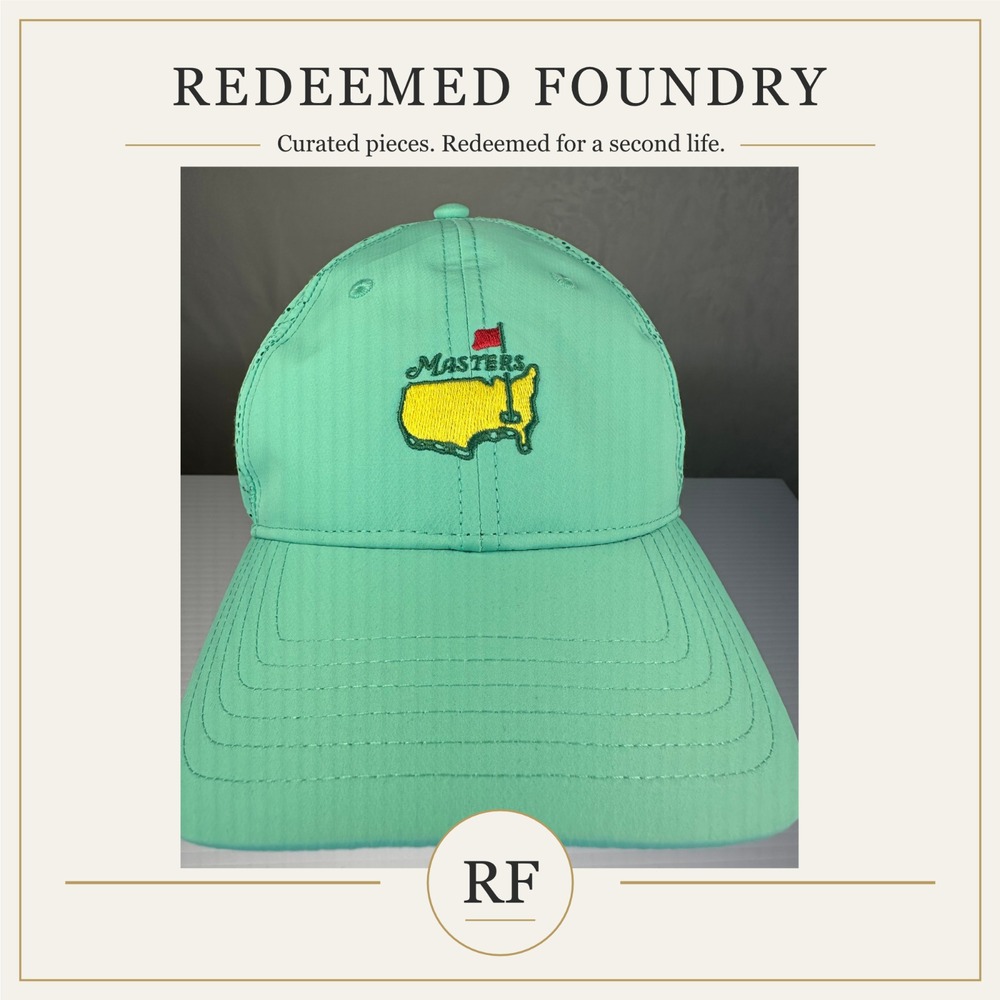 Masters Tournament Golf Hat Womens OS Seafoam Green Perforated Performance Cap
